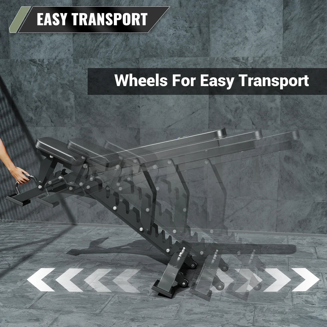 Major Fitness Adjustable Bench | 1300Lbs Capacity Weight Bench PLT01 - Black