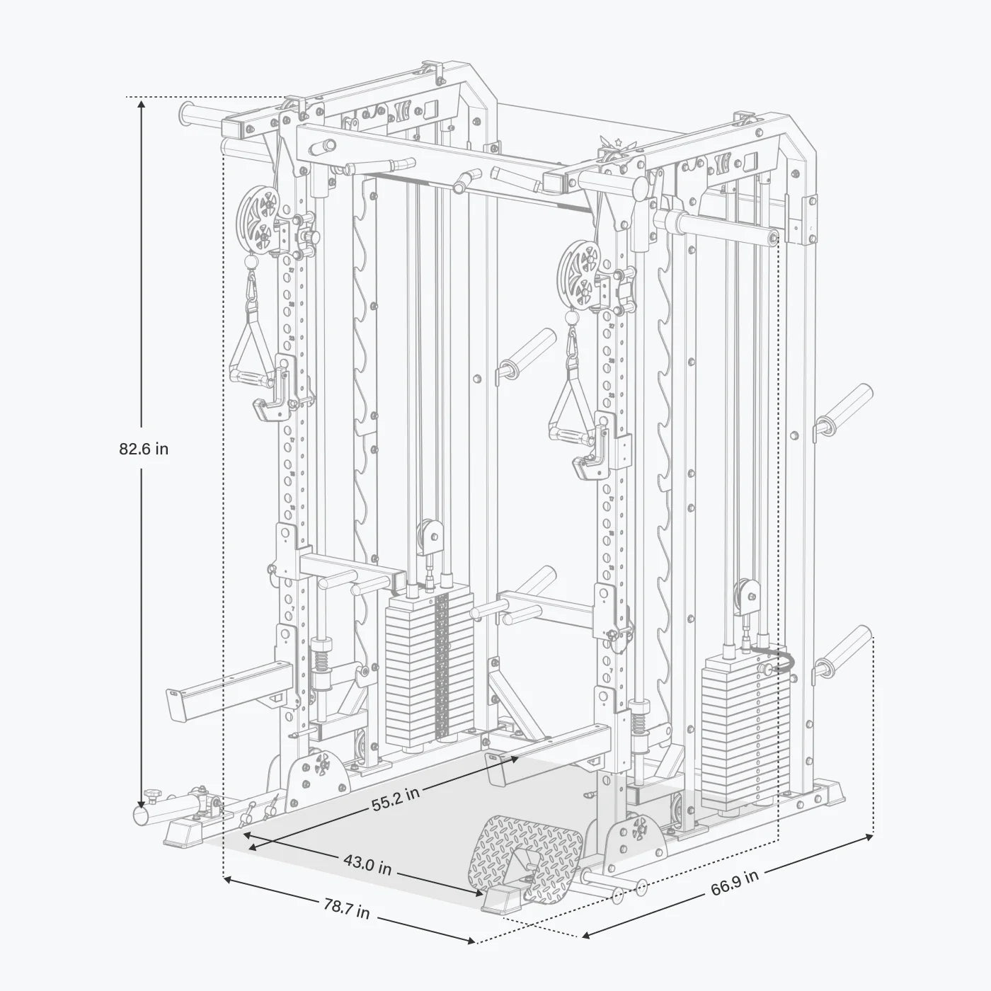 Major Fitness B52 All-In-One Home Gym Smith Machine - Recon Desert